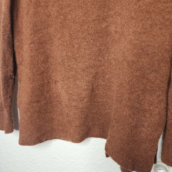 Madewell Kent Cardigan Sweater in Coziest Yarn Merino Wool Brown Size Medium - Picture 5 of 8